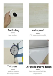 Haxar室内膜的主要技术特点：防污、防水PVC、耐用厚度、导气槽设计，实现无气泡安装。